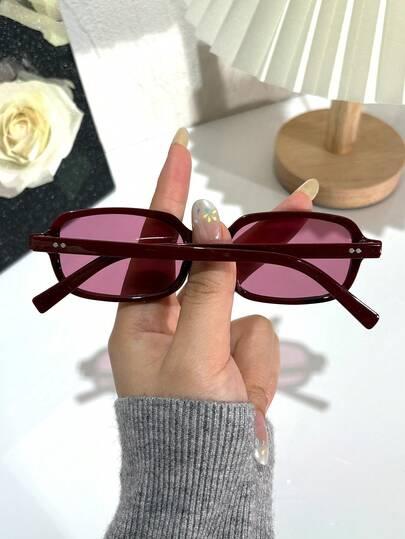 SHEIN CZERWONE OKULARY PRZECIWSŁONECZNE S07