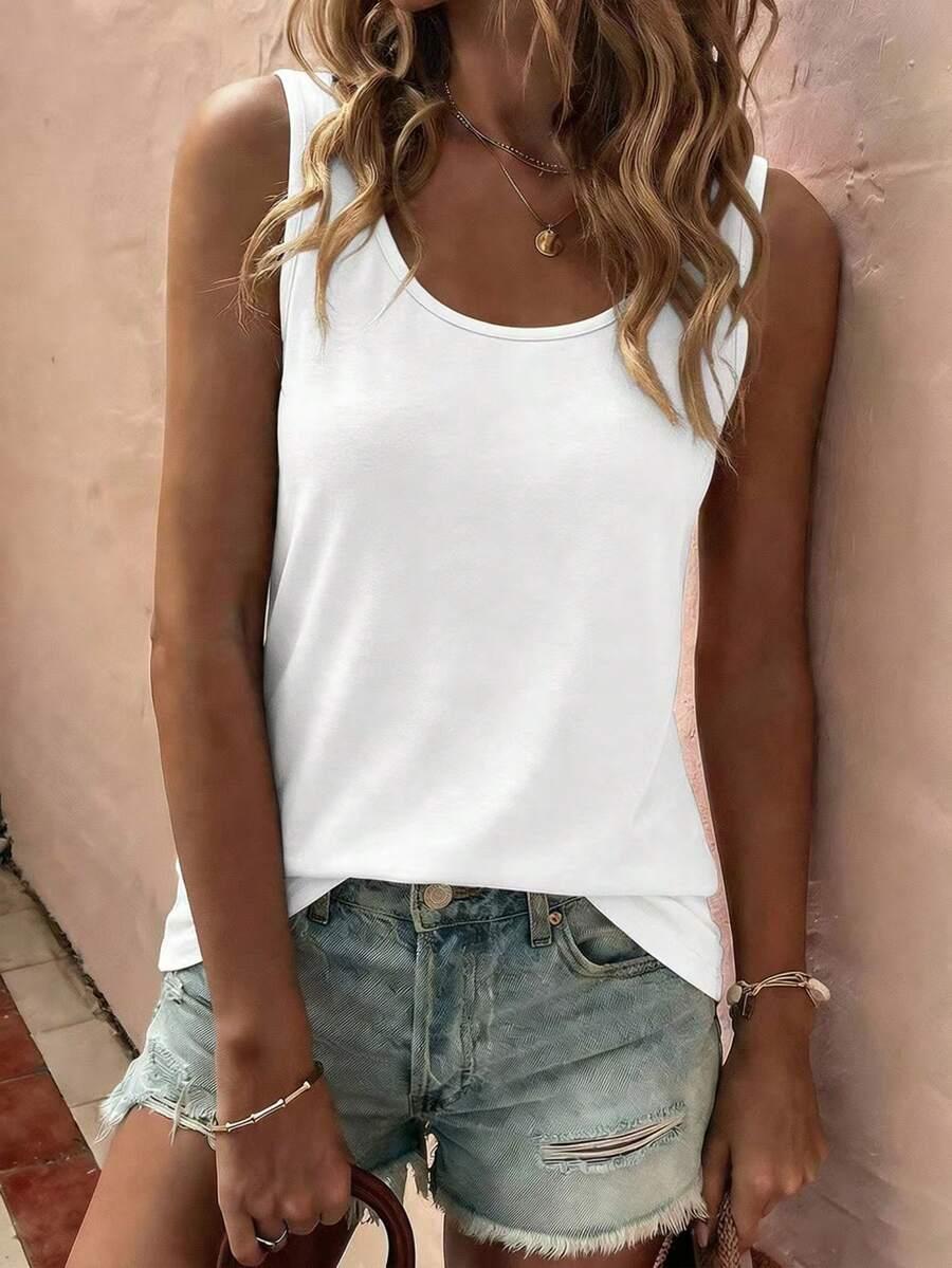 SHEIN BIAŁY KLASYCZNY TOP PK01__L