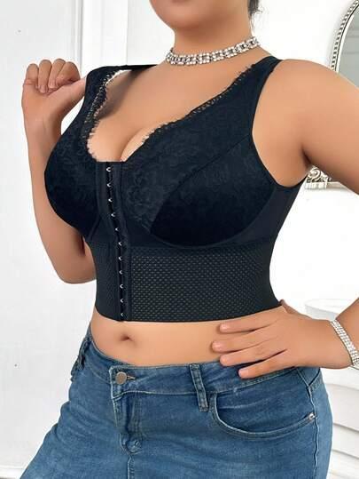 SHEIN CZARNY BIUSTONOSZ KORONKA S09__46