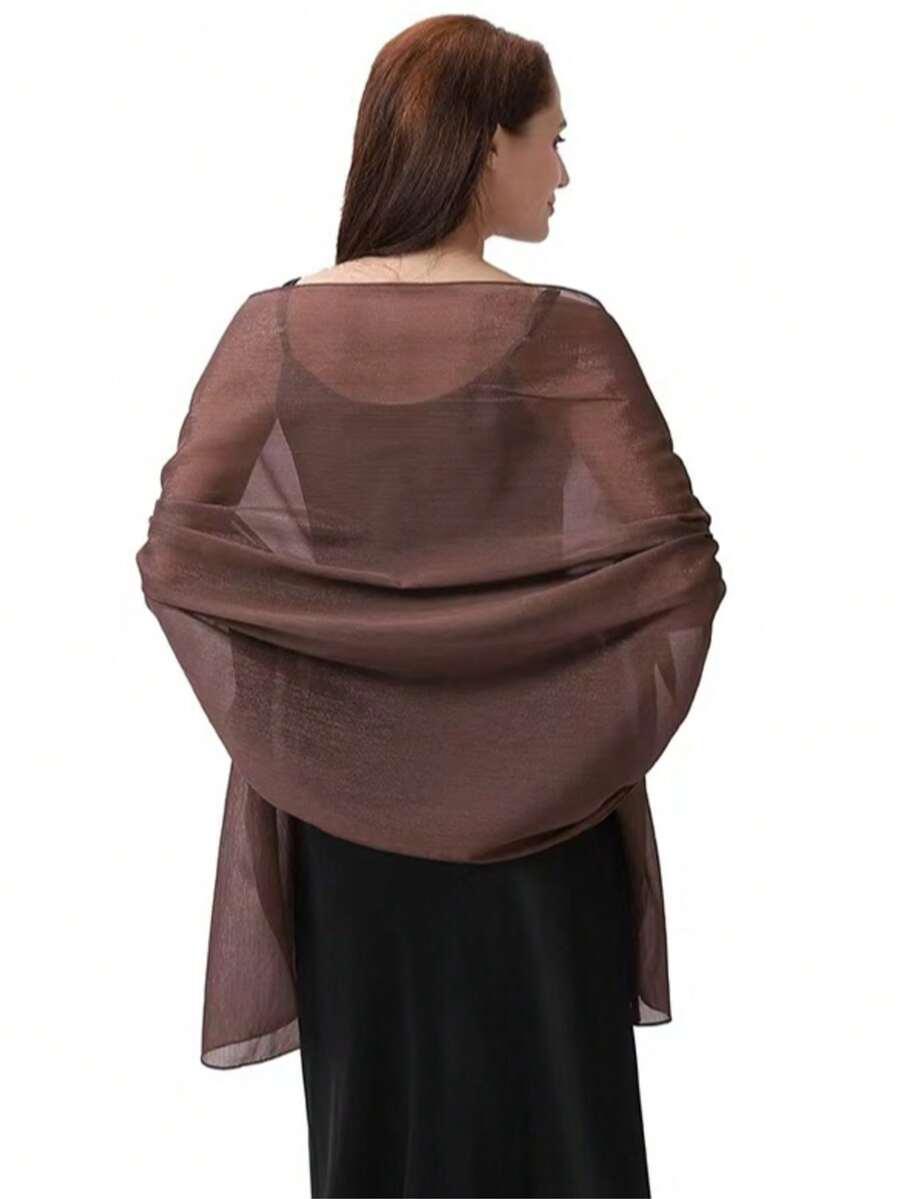 SHEIN BRĄZOWY SZAL BASIC S07__175X70