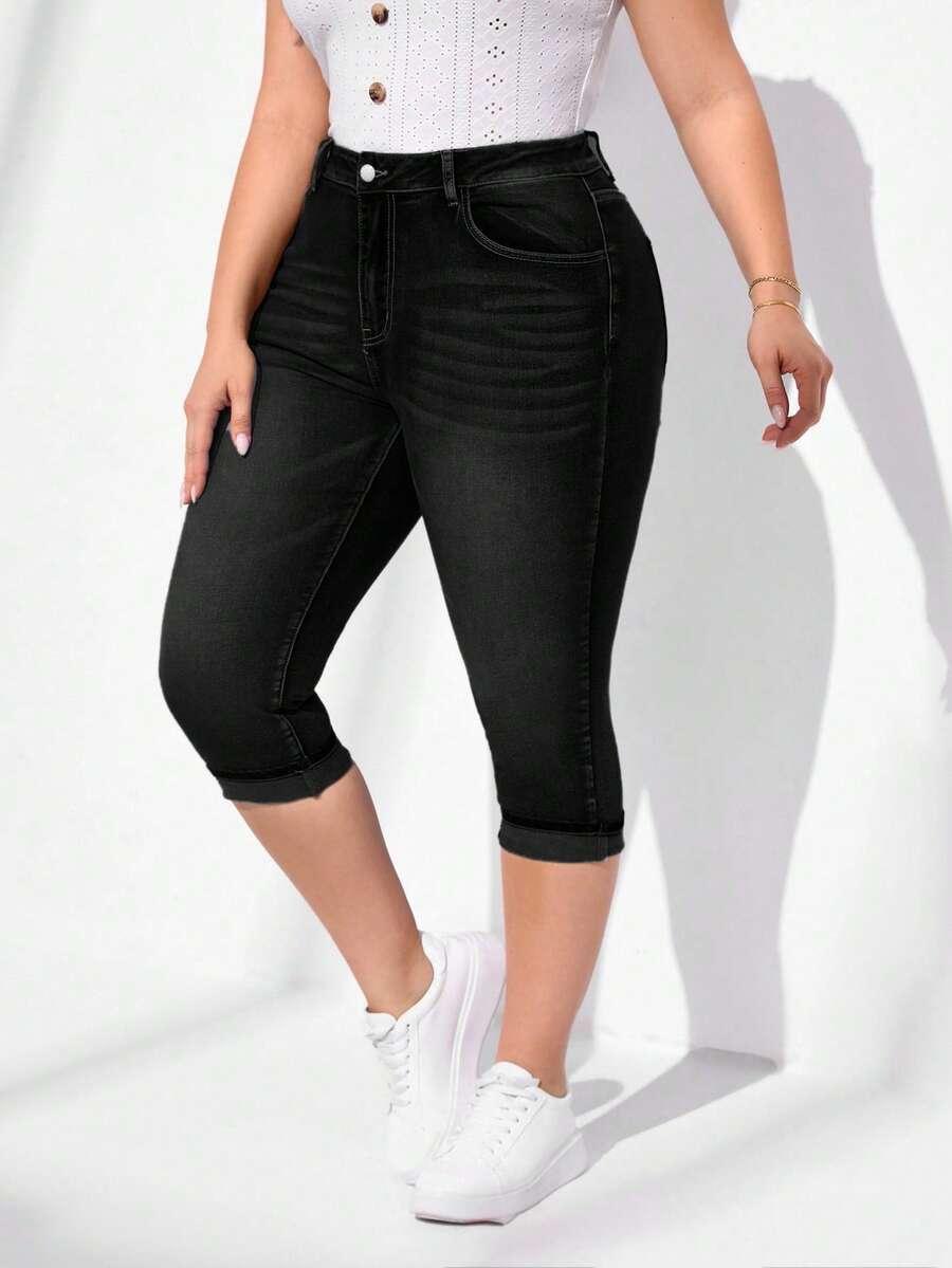 EURMUSE CZARNE RYBACZKI JEANSOWE S06__XXL
