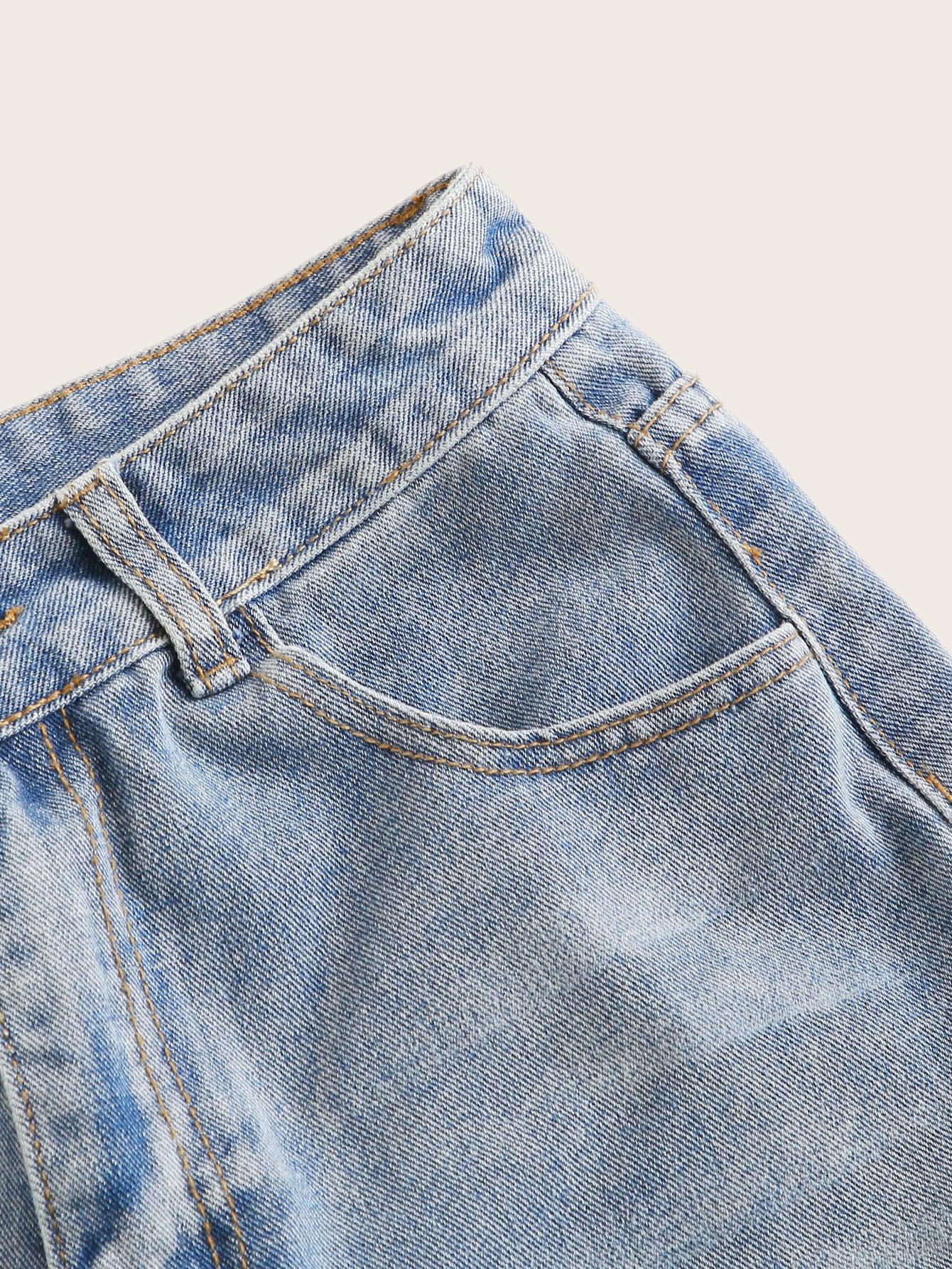 GLOWEVE NIEBIESKIE SPODENKI JEANS S06__L