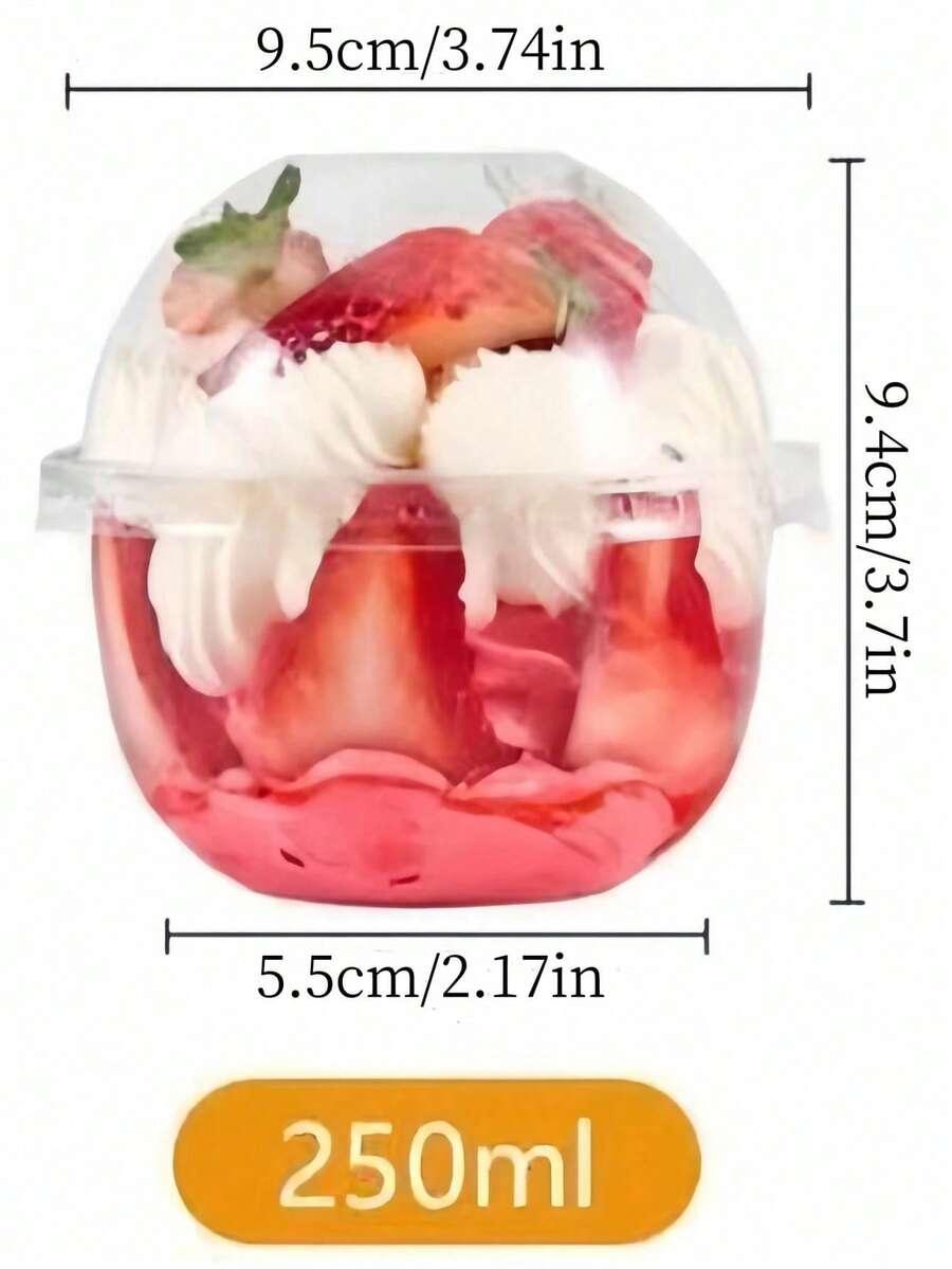 SHEIN PRZEŹROCZYSTY PLASTIKOWY POJEMNIK 10SZT. S07__250ML