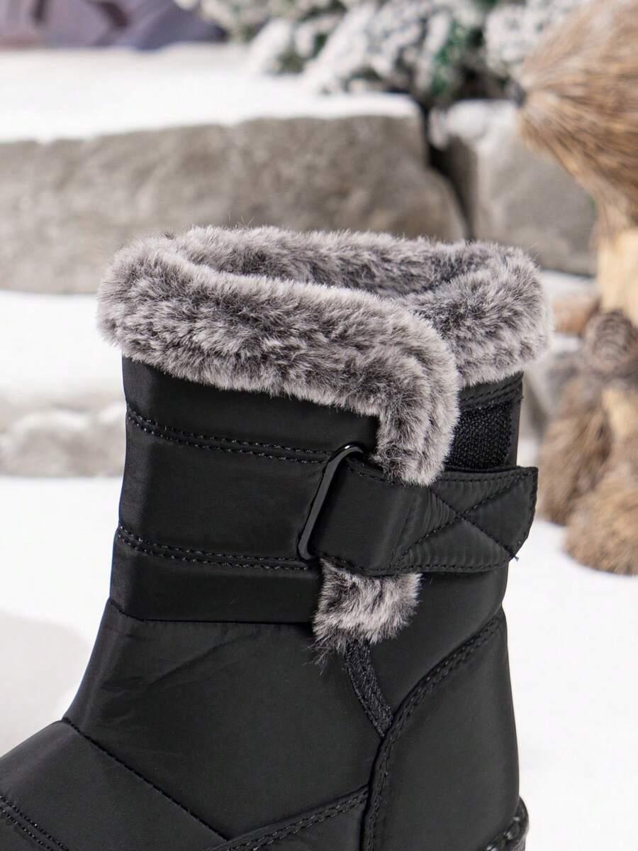 SHEIN CZARNE ŚNIEGOWCE SZTUCZNE FUTRO W01__42