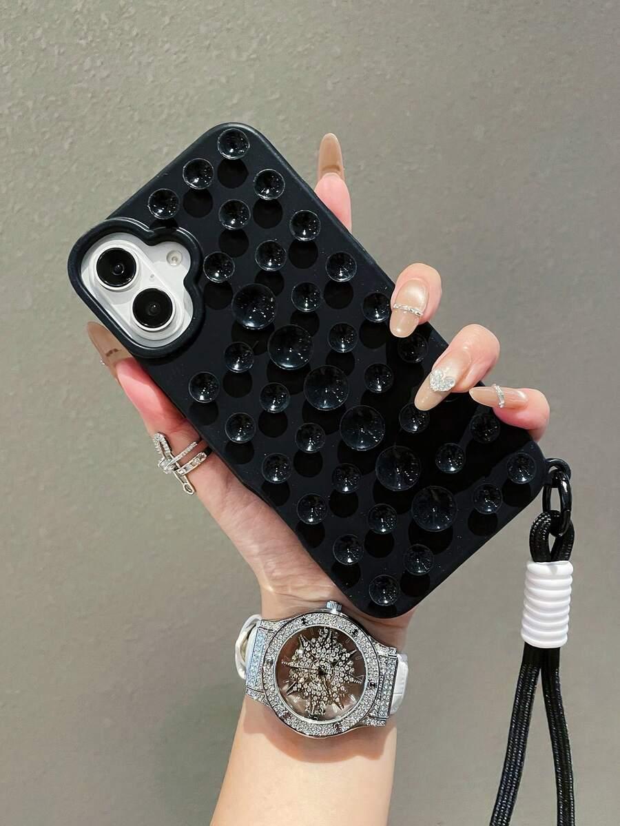 SHEIN CZARNE ETUI Z PRZYSSAWKĄ I UCHWYTEM IPHONE 13 S07