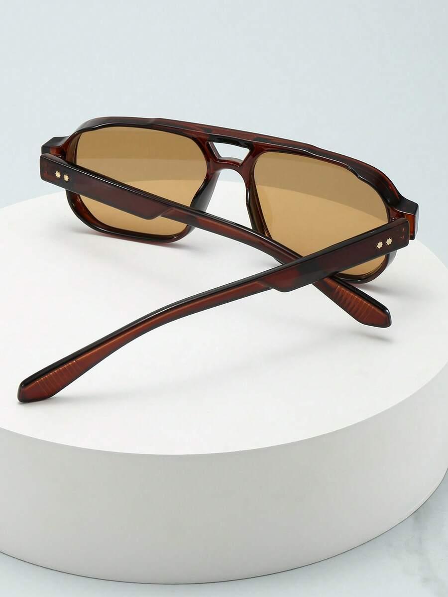 SHEIN BRĄZOWE OKULARY PRZECIWSŁONECZNE S07