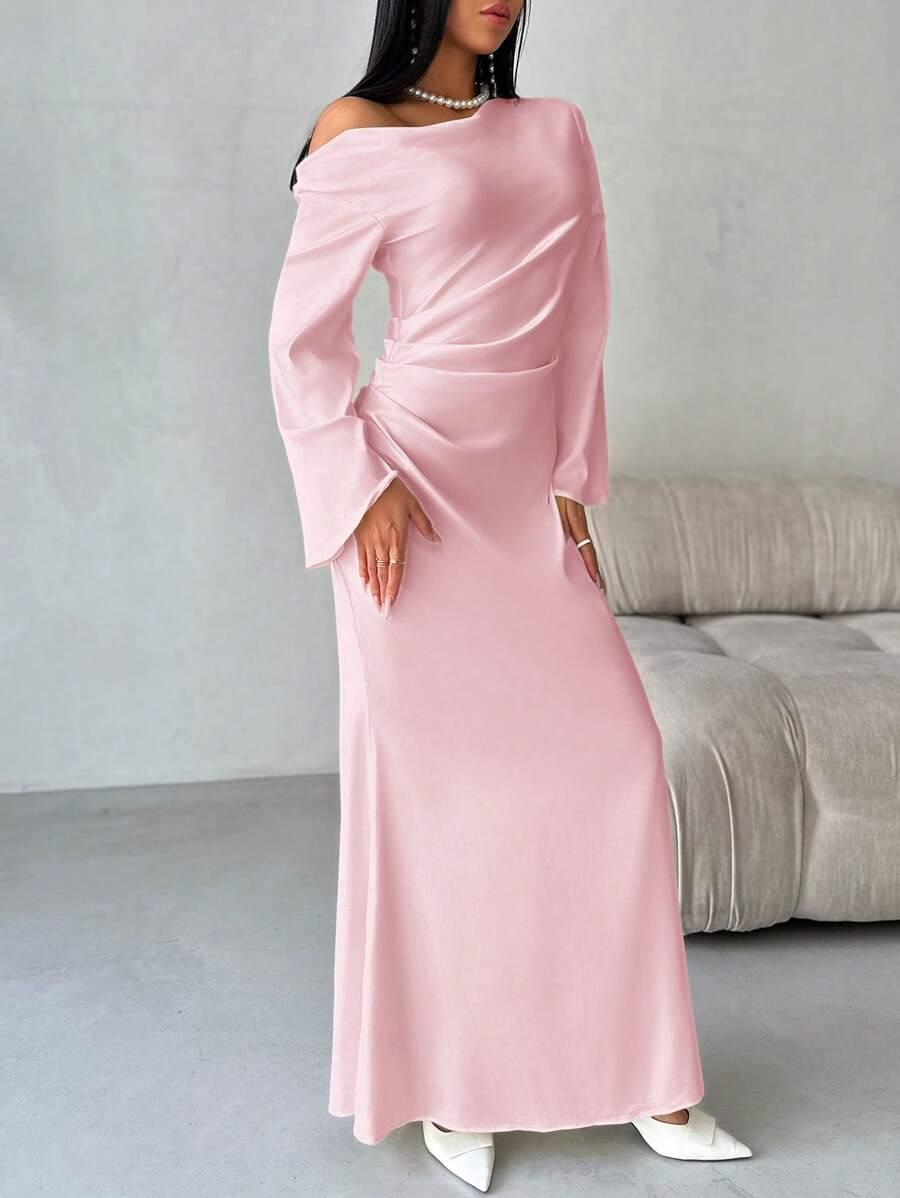 SHEIN RÓŻOWA MAXI SUKIENKA S06__S