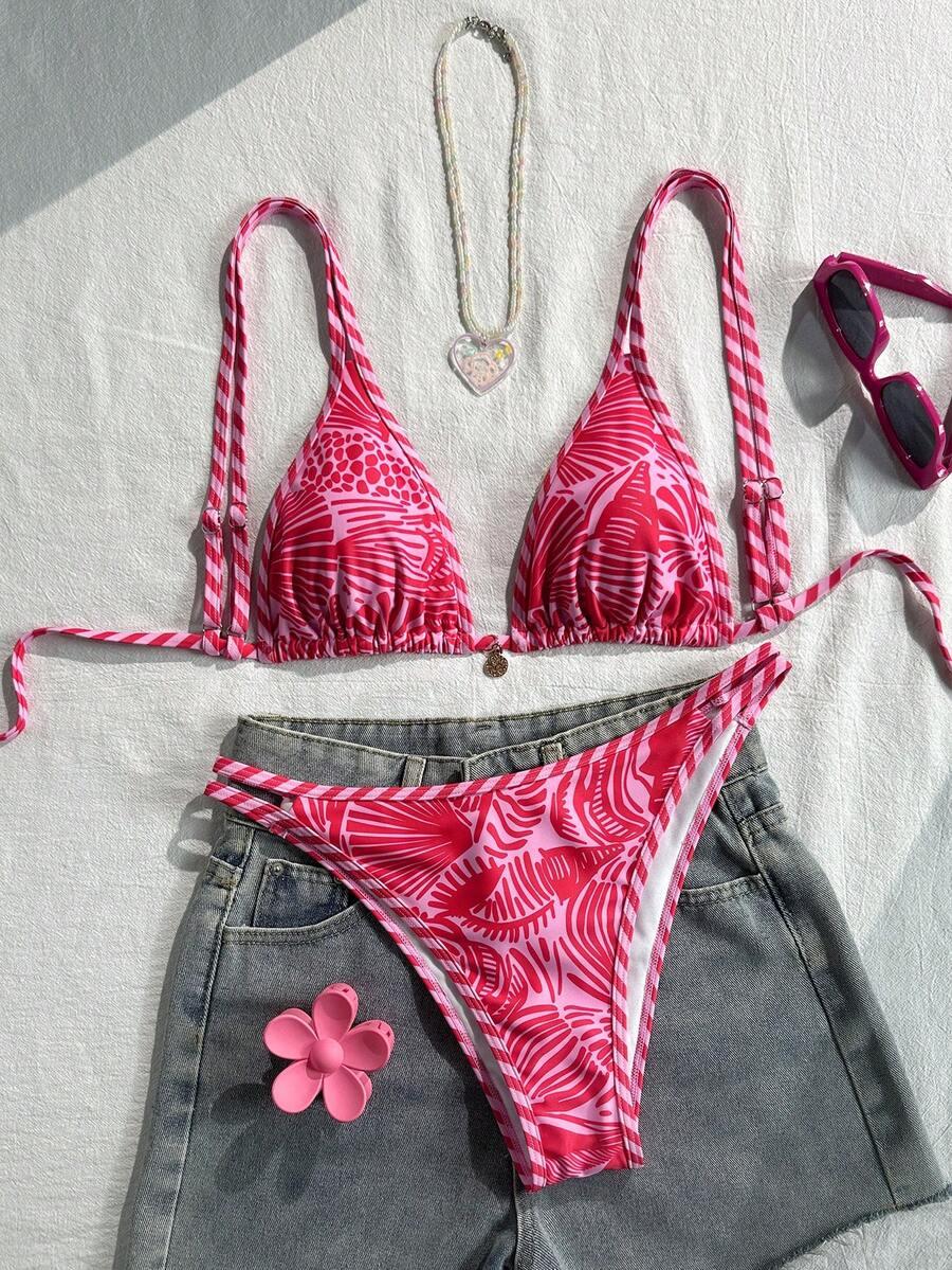 SHEIN DWUCZĘŚCIOWY STRÓJ KĄPIELOWY WZÓR S09__M