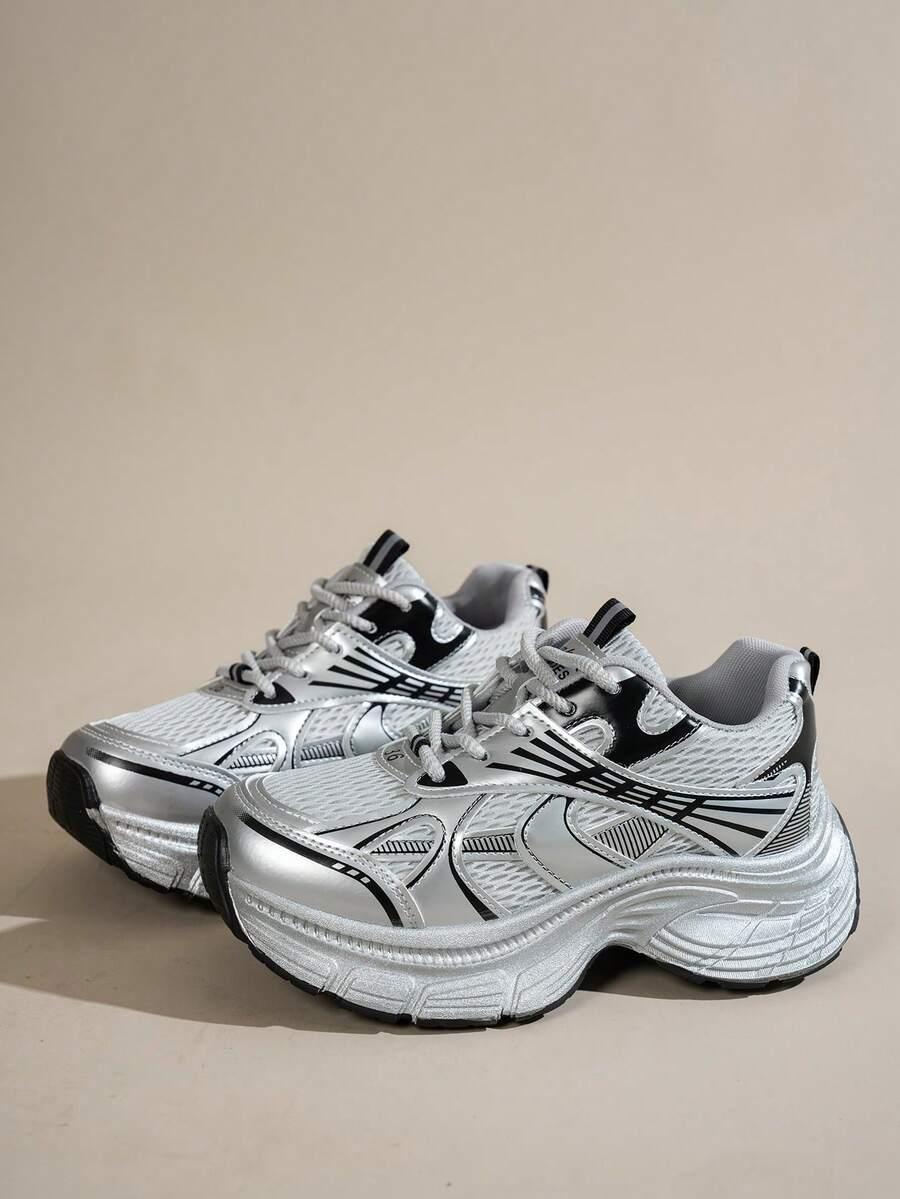 SHEIN SREBRNE BUTY SPORTOWE S06__36,5