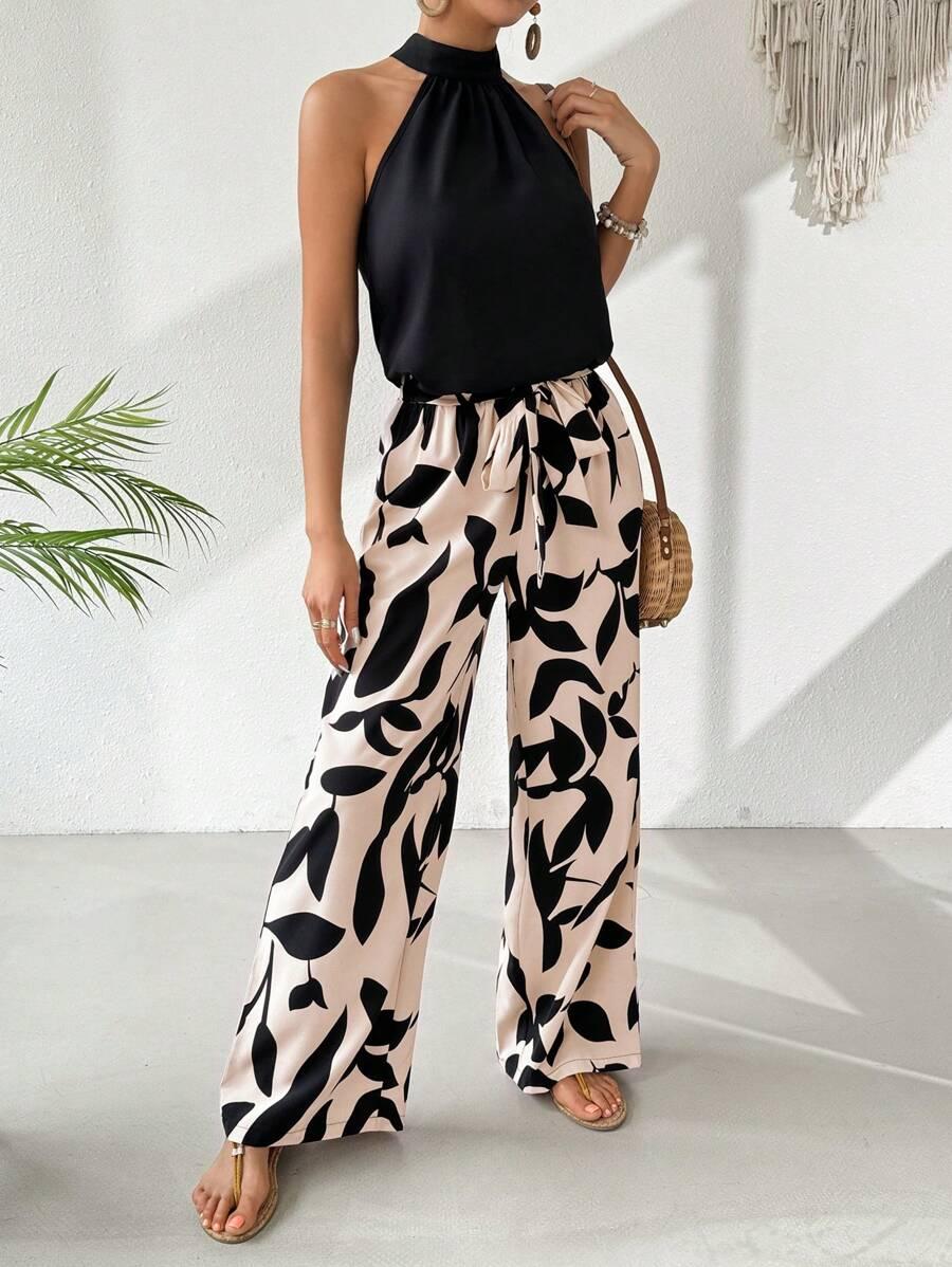 SHEIN SPODNIE CASUAL WZÓR S06__L