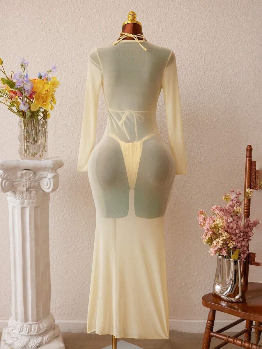 SHEIN DWUCZĘŚCIOWY STRÓJ KĄPIELOWY SUKIENKA KOMPLET S09__S