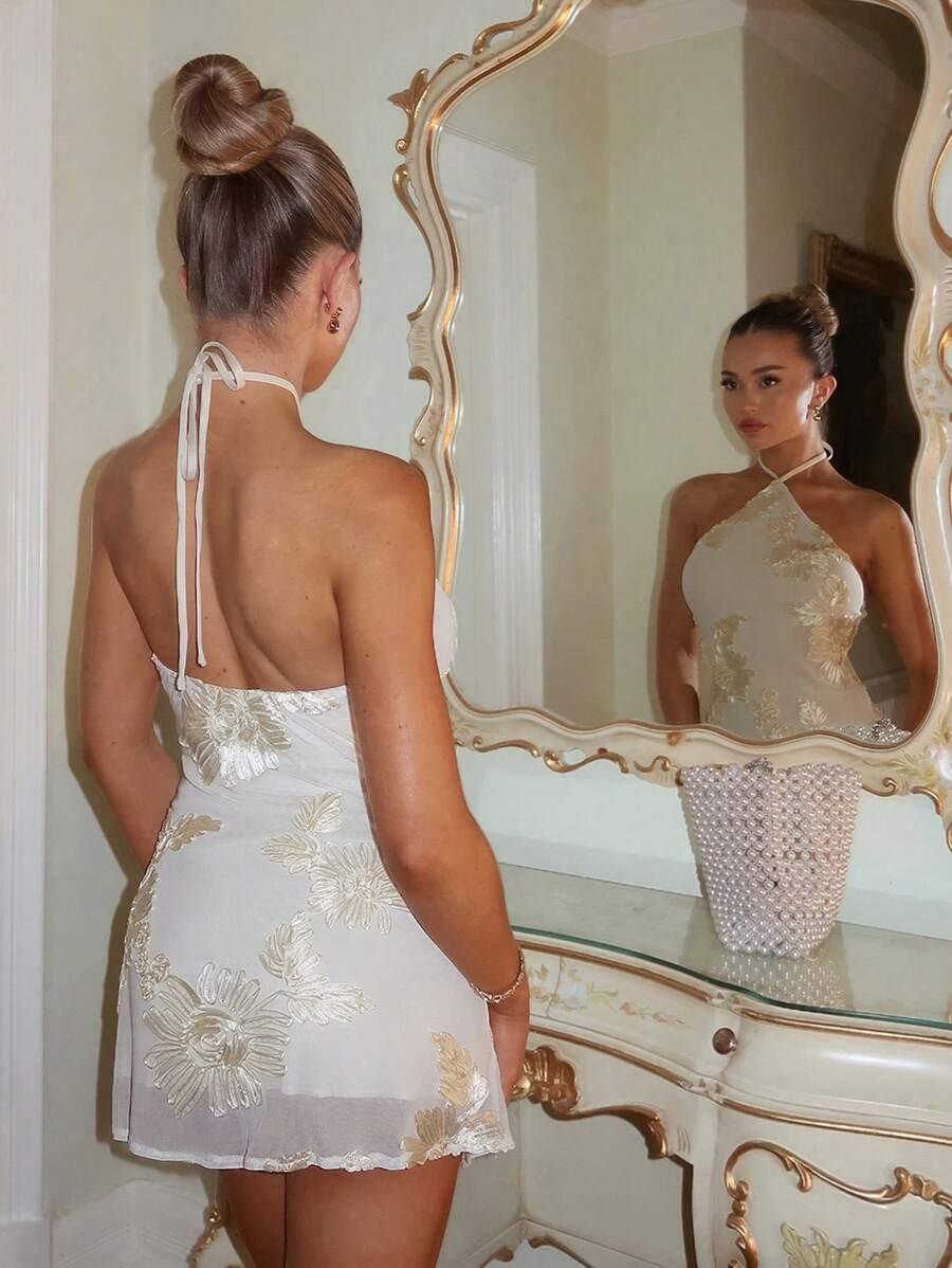 SHEIN MINI SUKIENKA ODKRYTE PLECY S06__S
