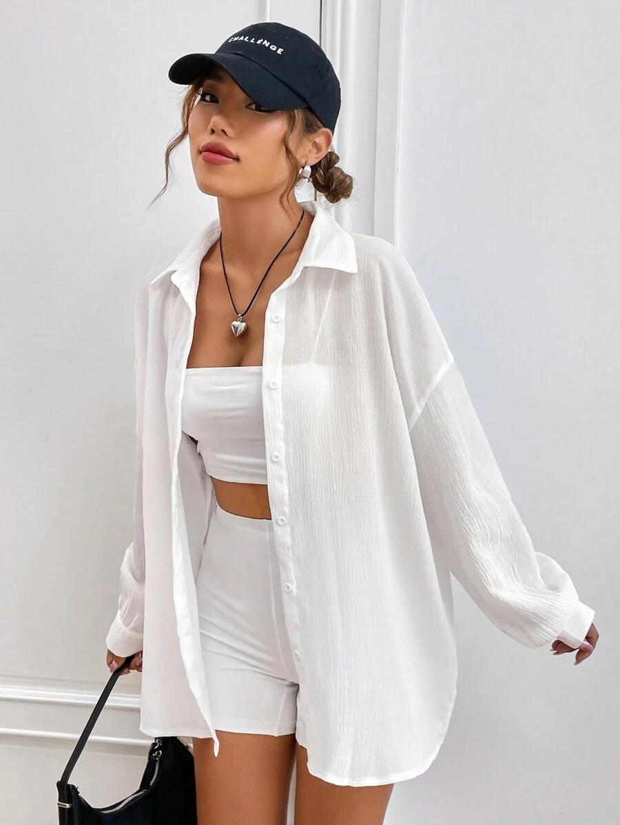 SHEIN BIAŁA KOSZULA GUZIKI S06__XS