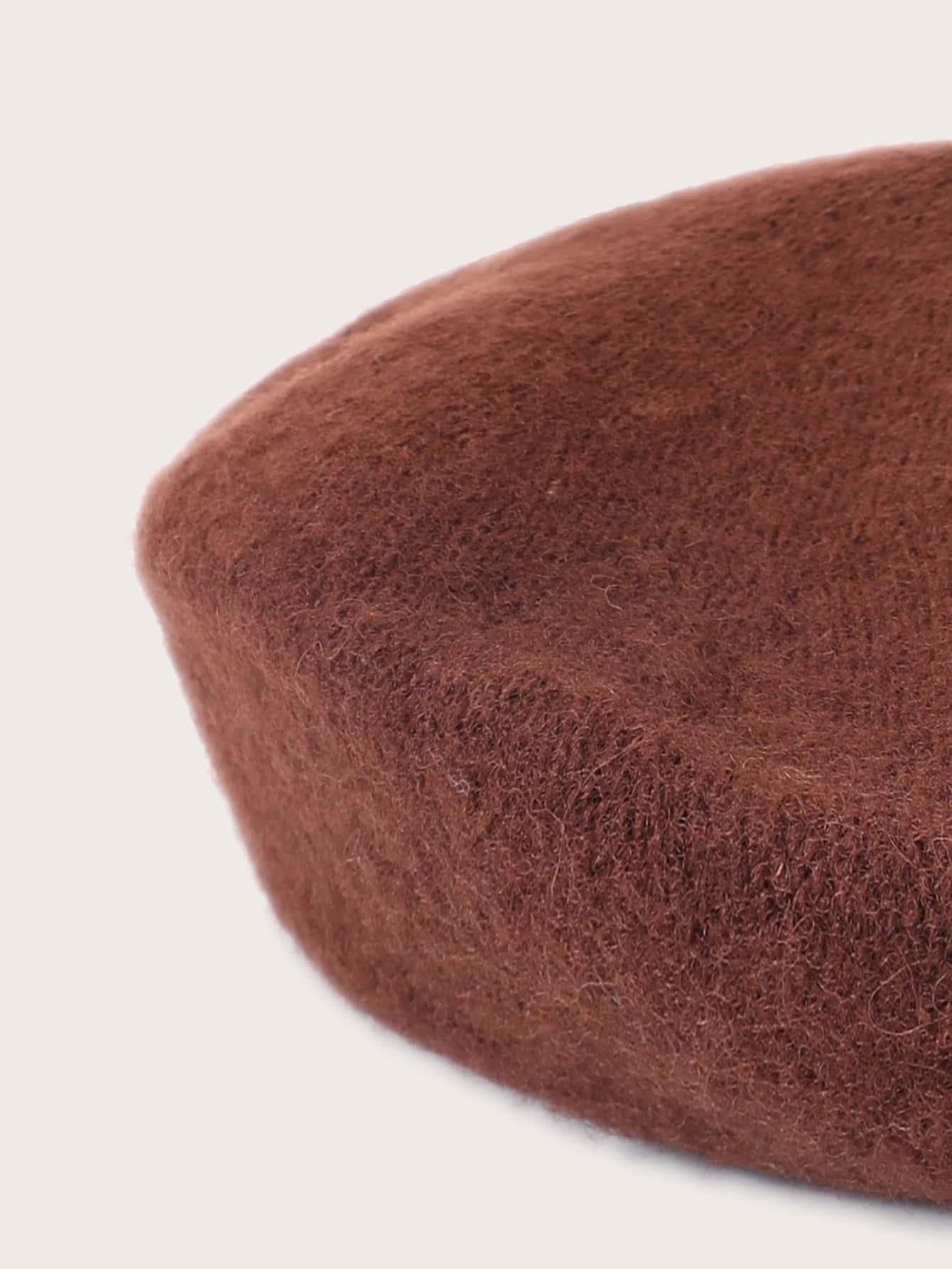 SHEIN BRĄZOWY BERET CASUAL S07