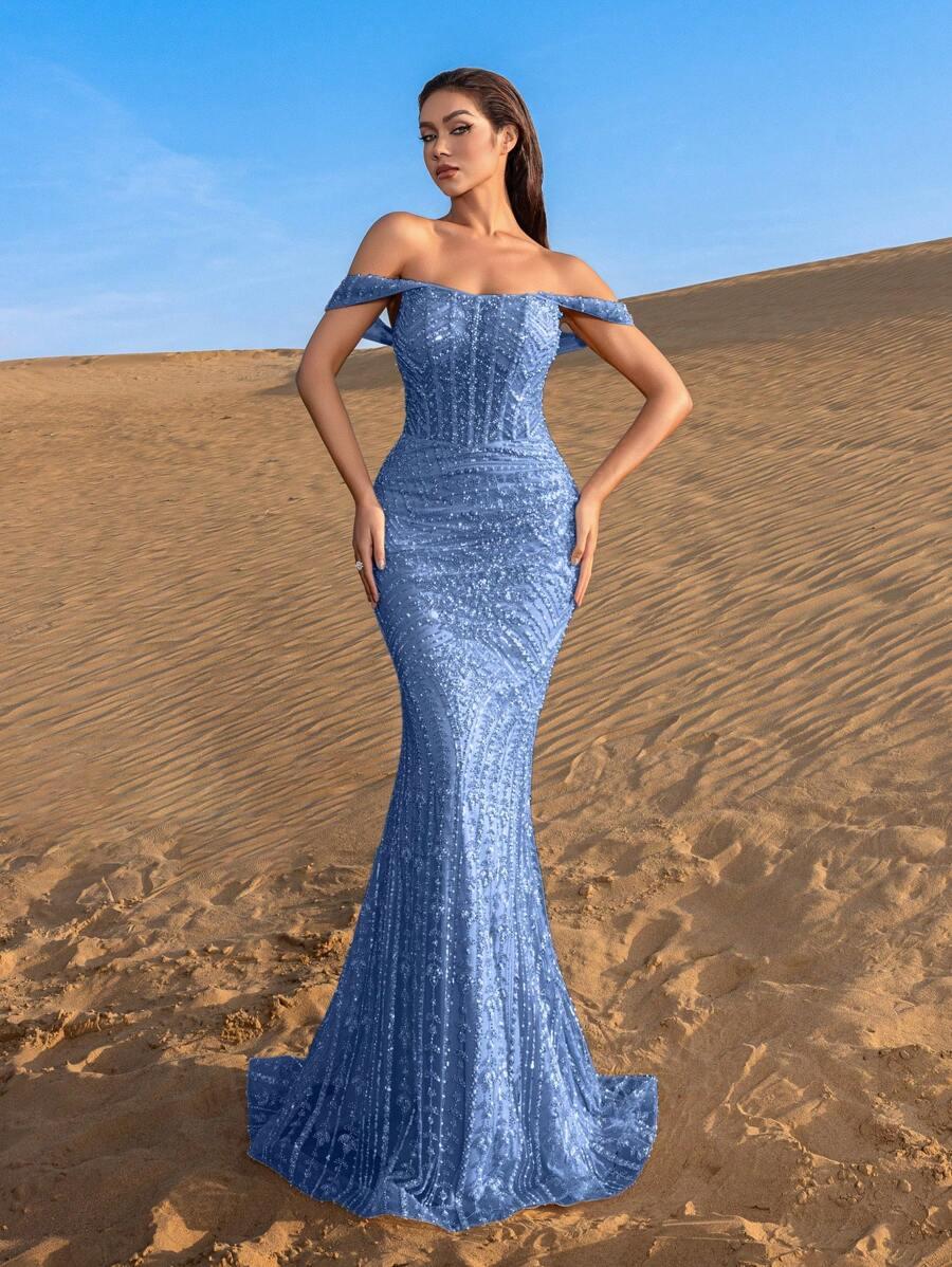 FAERIESTY NIEBIESKA MAXI SUKIENKA S06__XS
