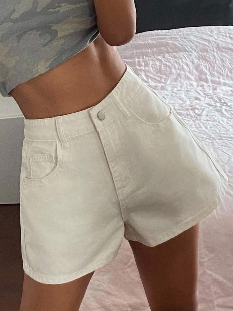 DAZY BIAŁE SPODENKI JEANS S09__M