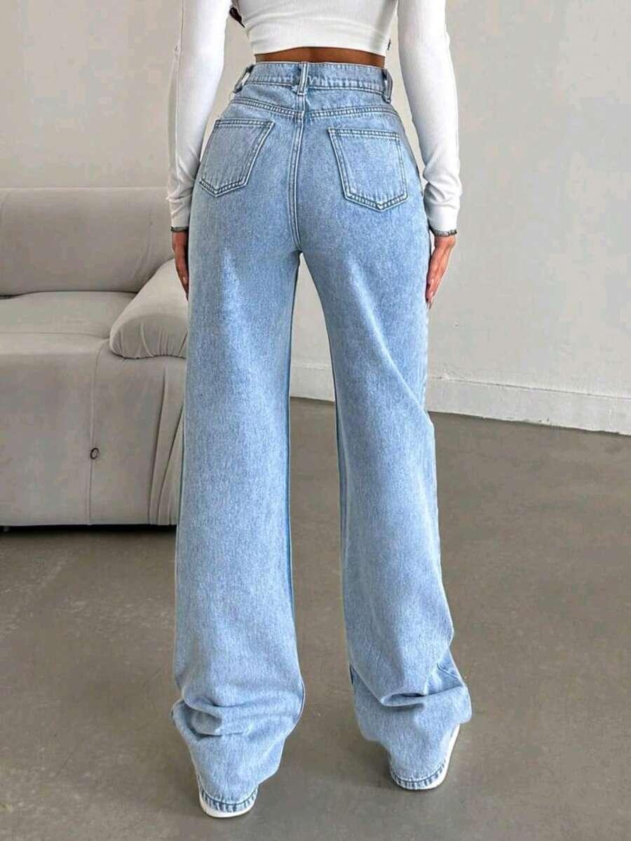SHEIN NIEBIESKIE SPODNIE JEANS S06__S