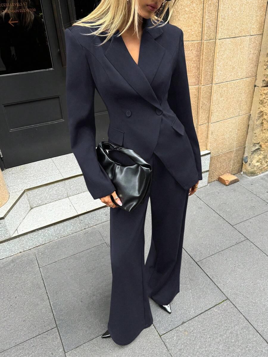 SHEIN MARYNARKA SPODNIE KOMPLET S06__L