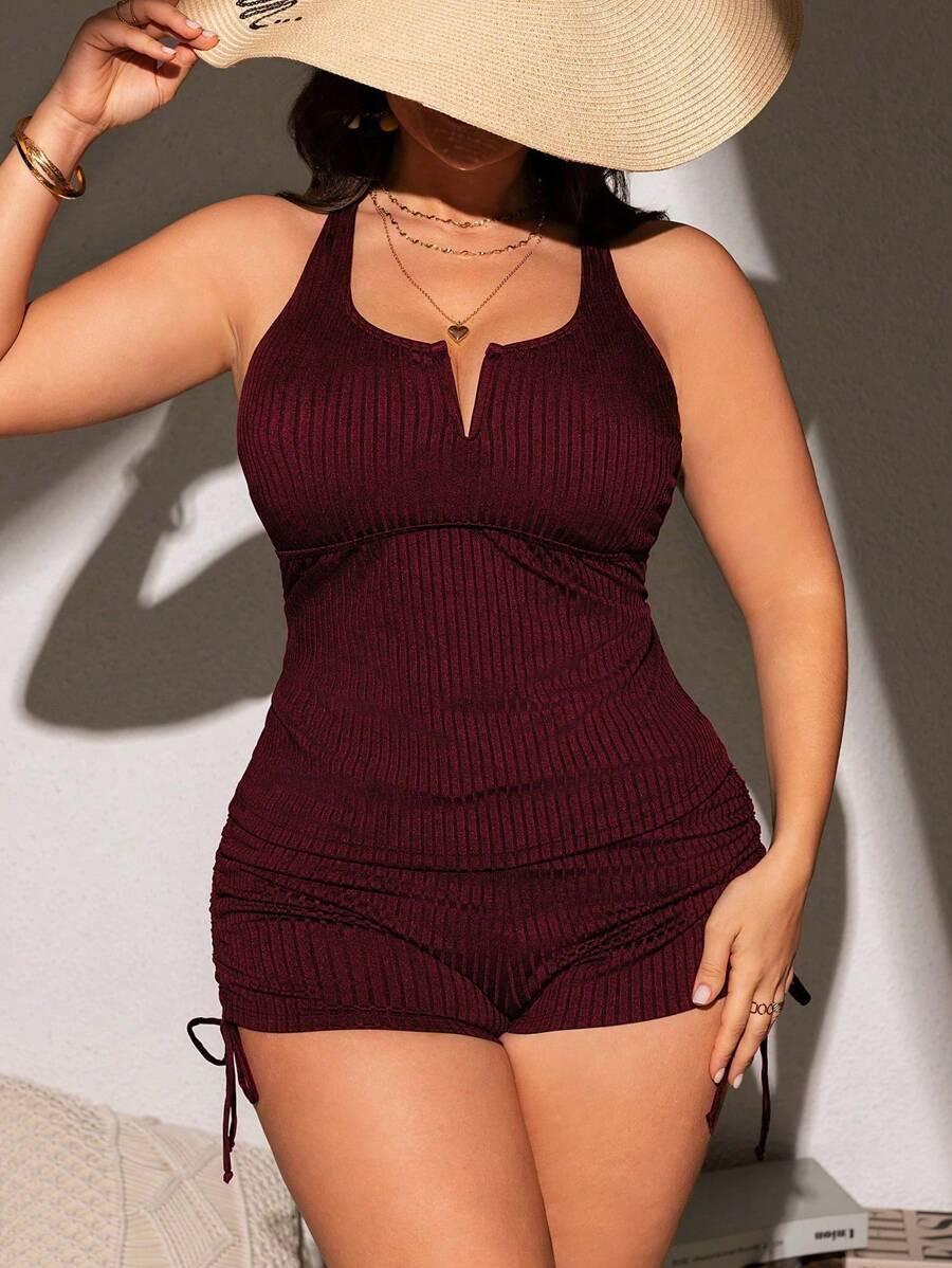 SHEIN BORDOWY DWUCZĘŚCIOWY STRÓJ KĄPIELOWY S06__50