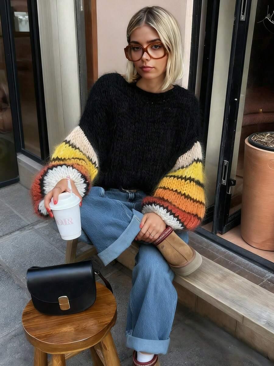 SHEIN SWETER DŁUGI RĘKAW S06__L