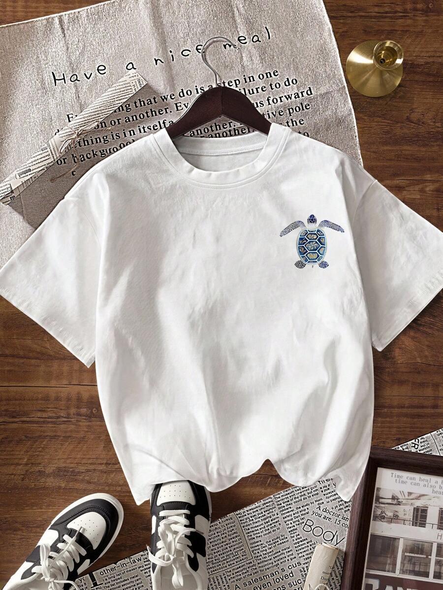 GLISSEA BIAŁY T-SHIRT NADRUK S06__L