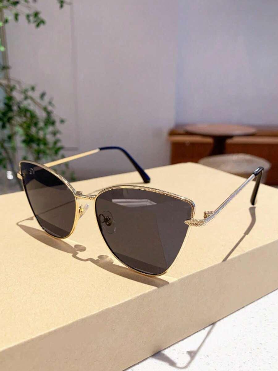 SHEIN ZŁOTE OKULARY PRZECIWSŁONECZNE S07