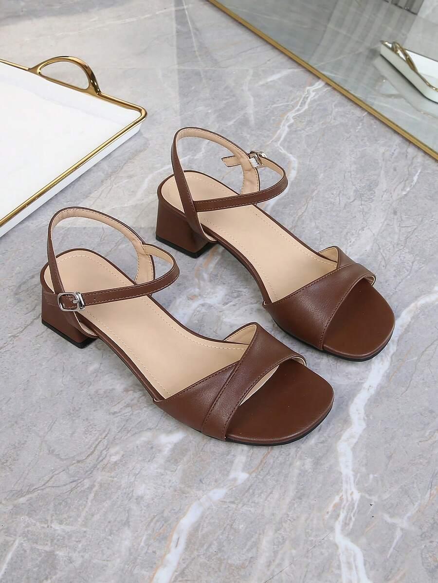 SHEIN BRĄZOWE SANDAŁY OBCAS S06__39,5