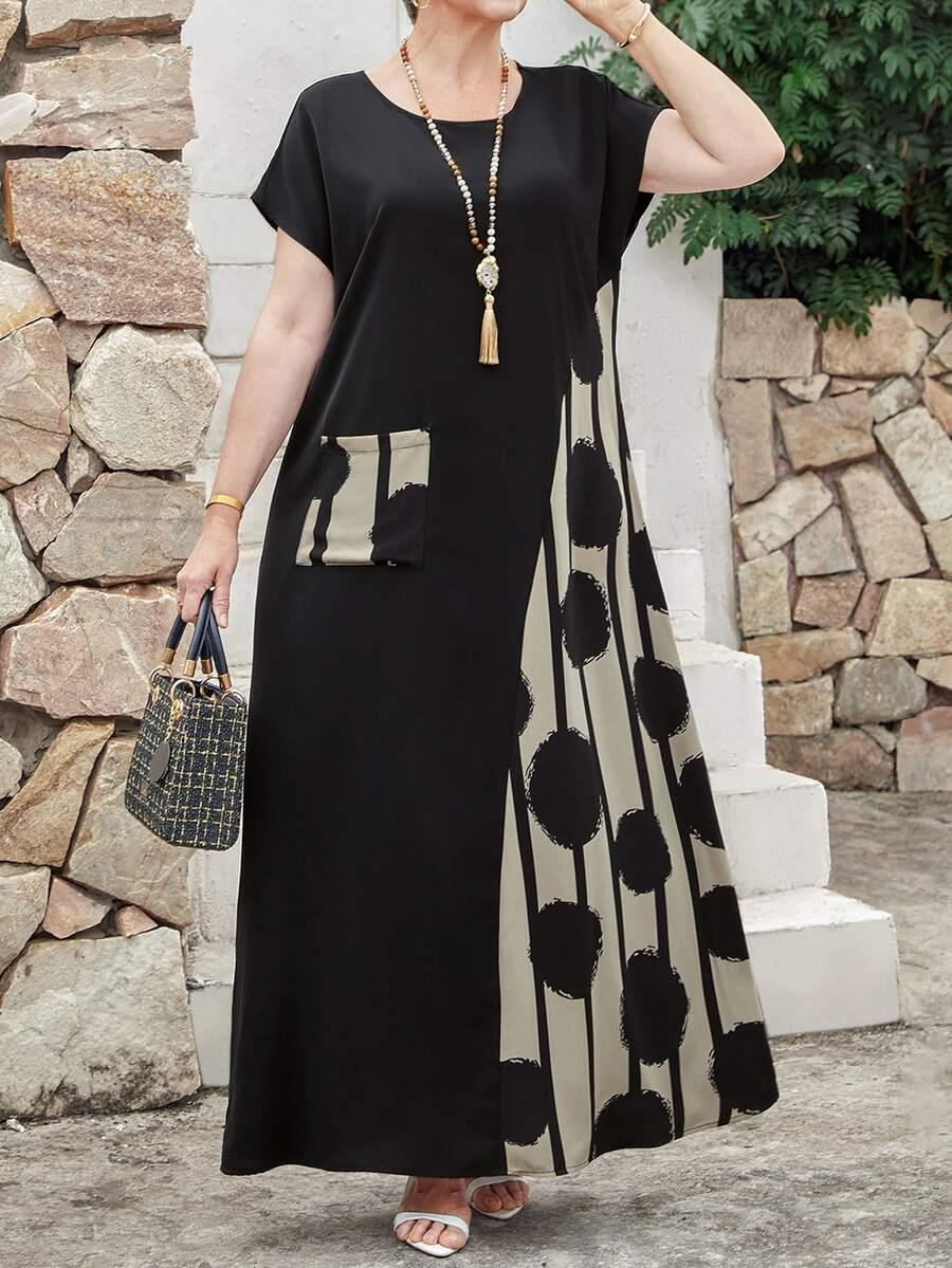 EMERY ROSE MAXI SUKIENKA KRÓTKI RĘKAW S06__54