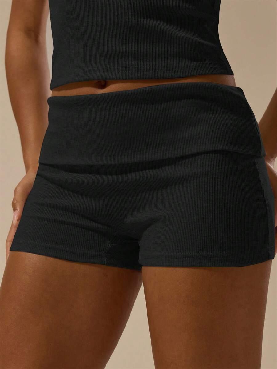 SHEIN CZARNE KRÓTKIE SPODENKI S06__XS