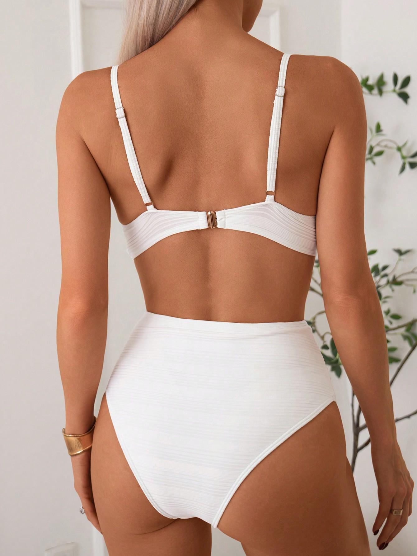 SHEIN DWUCZĘŚCIOWY STRÓJ KĄPIELOWY S06__L