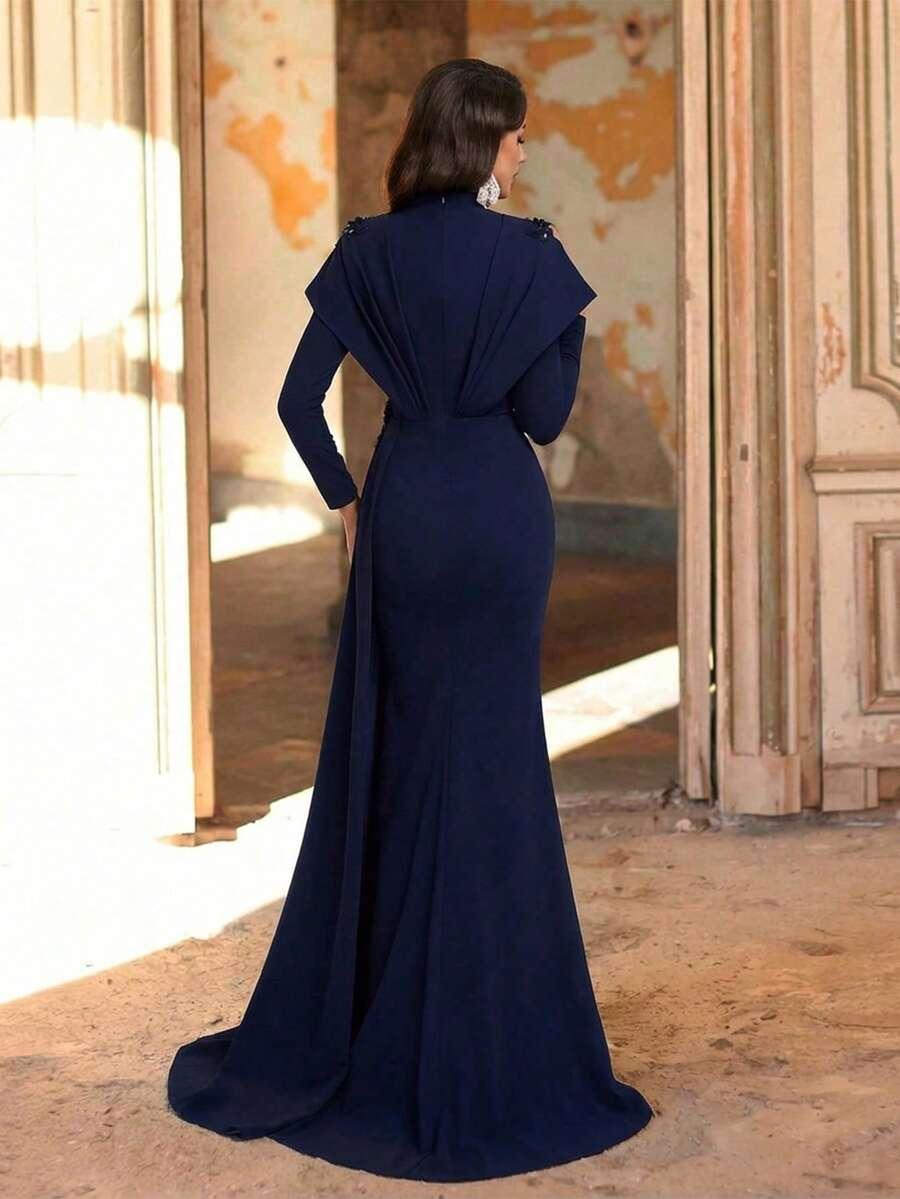 SHEIN GRANATOWA MAXI SUKIENKA S06__L