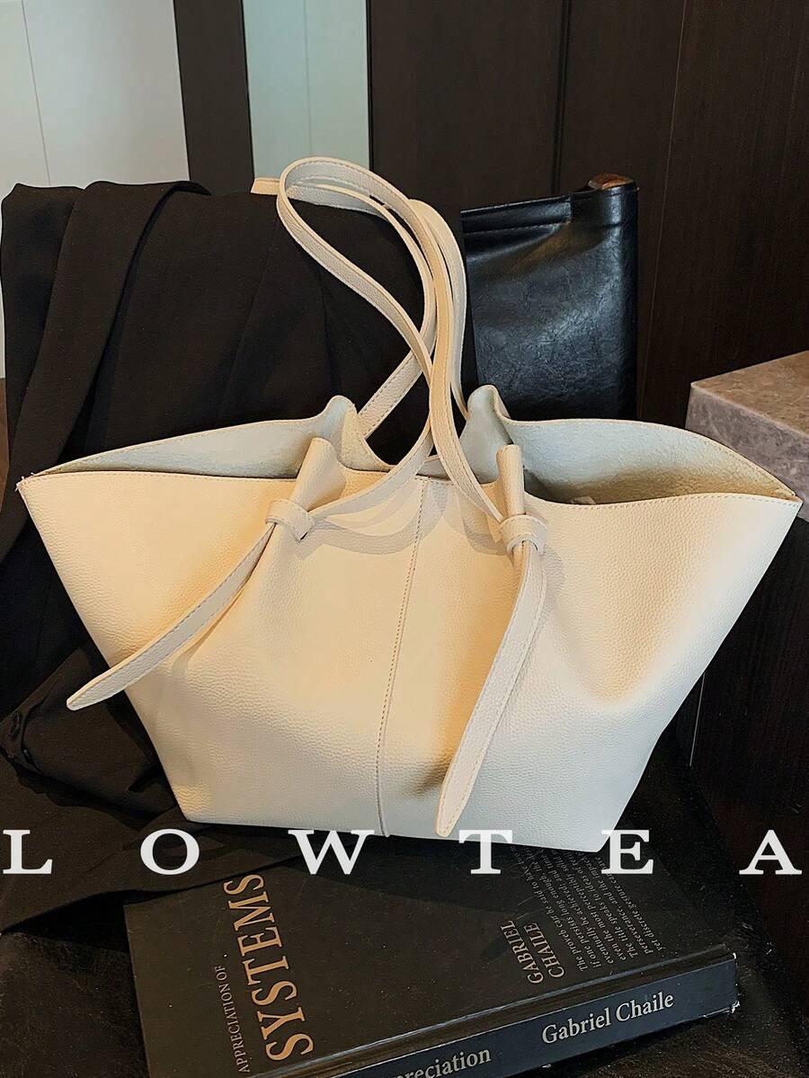 SHEIN BEŻOWA TOREBKA IMITACJA SKÓRY S07__53X10,5X26CM