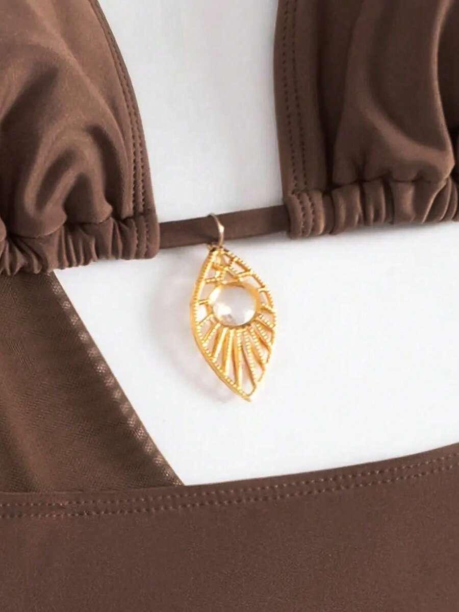 SHEIN DWUCZĘŚCIOWY STRÓJ KĄPIELOWY SPÓDNICA BLUZKA KOMPLET S09__S