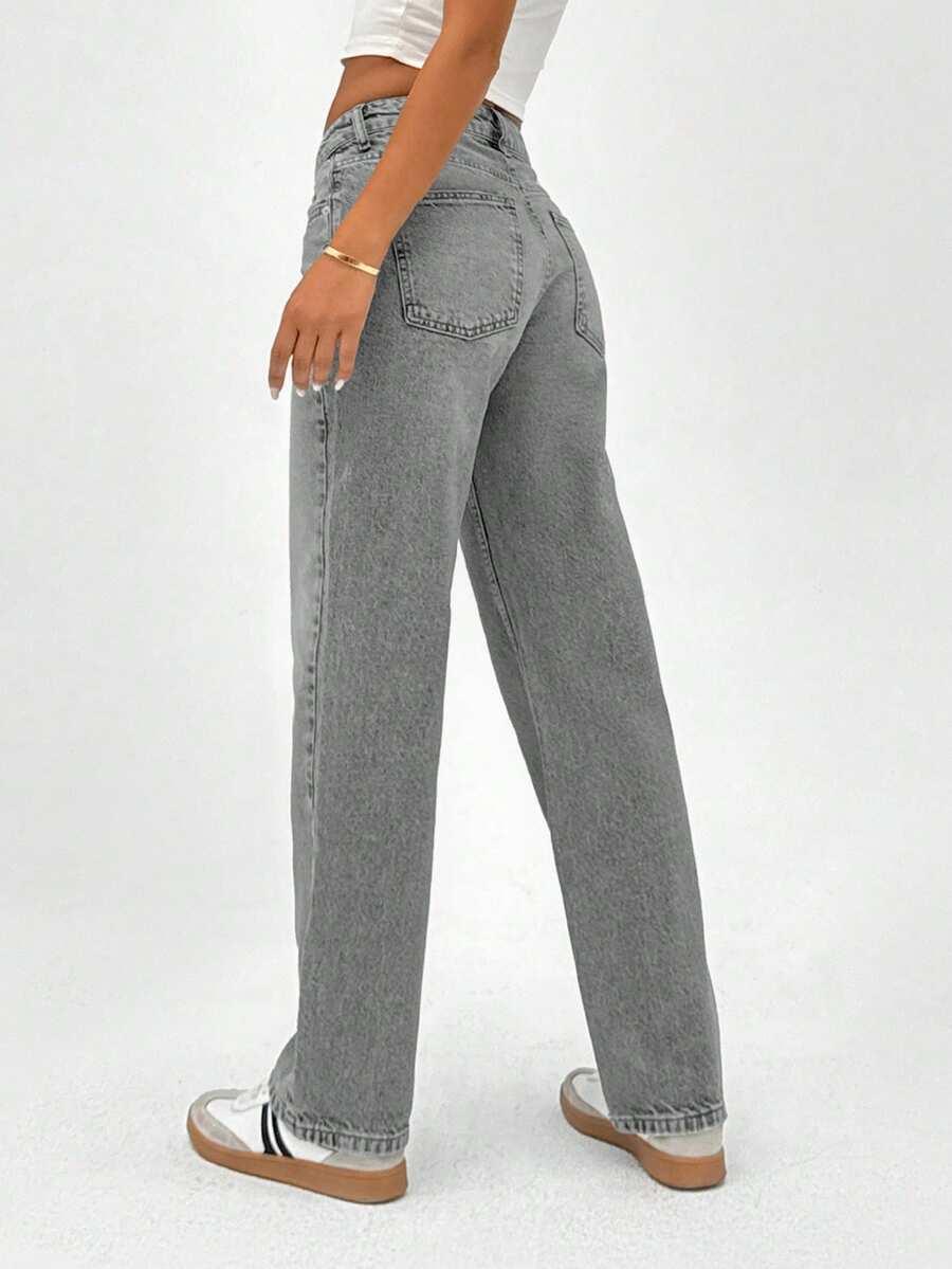 SHEIN SZARE SPODNIE JEANS S06__XS