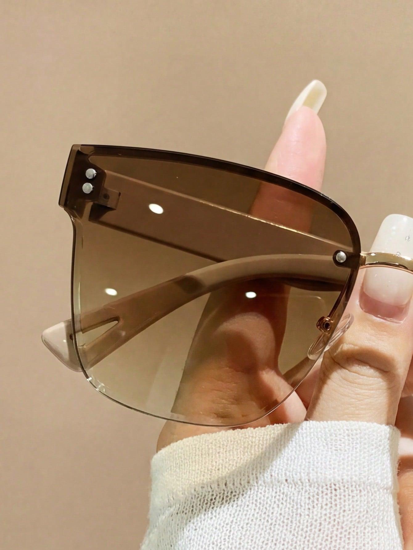 SHEIN BRĄZOWE OKULARY PRZECIWSŁONECZNE S07