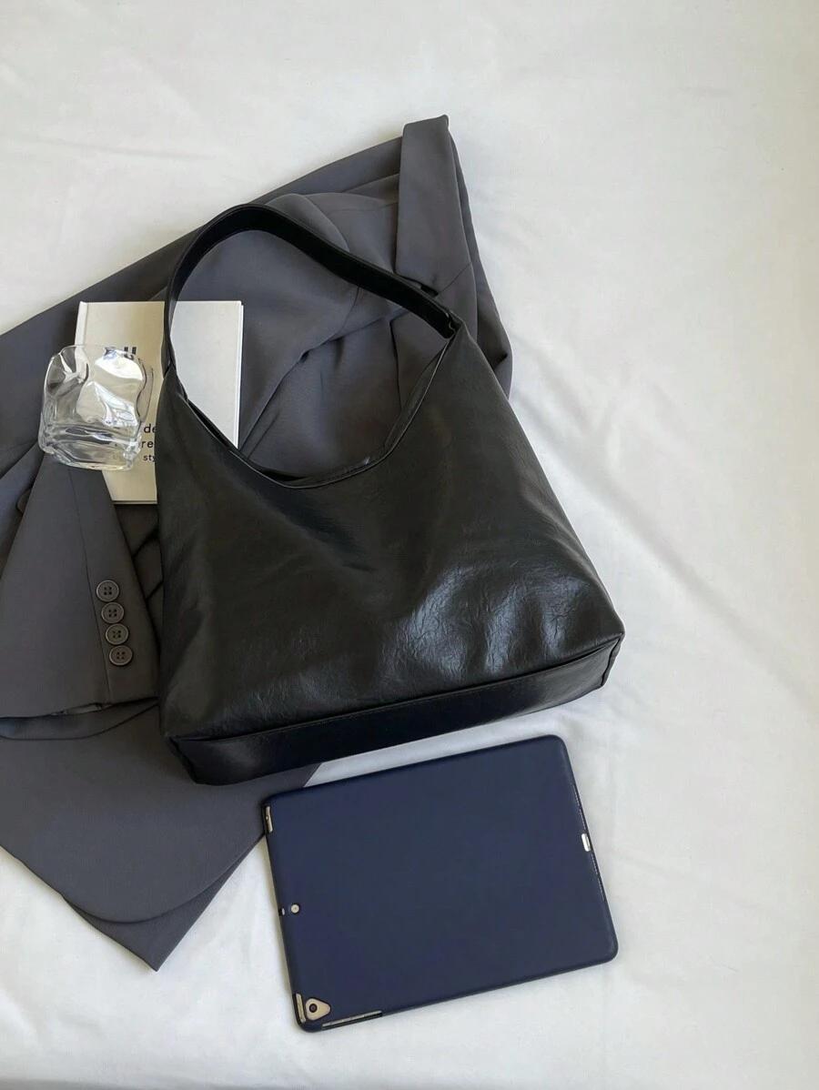 SHEIN CZARNA TOREBKA IMITACJA SKÓRY S07__34X12X33