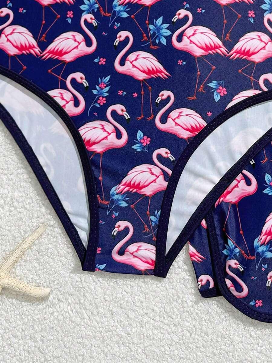 SHEIN JEDNOCZĘŚCIOWY STRÓJ KĄPIELOWY SPODENKI KOMPLET S09__140-146