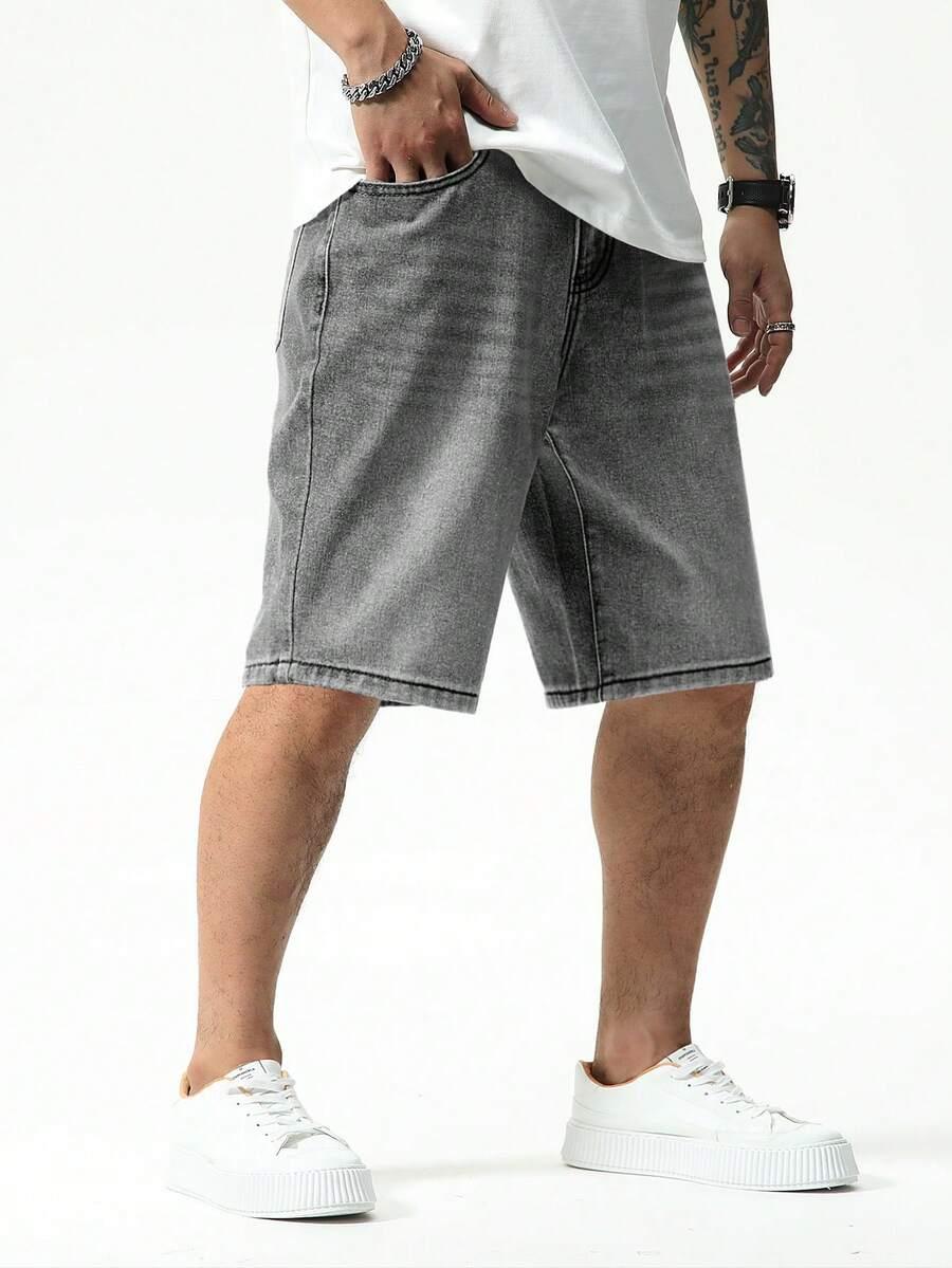 MANFINITY SZARE SPODENKI JEANS S06__XL