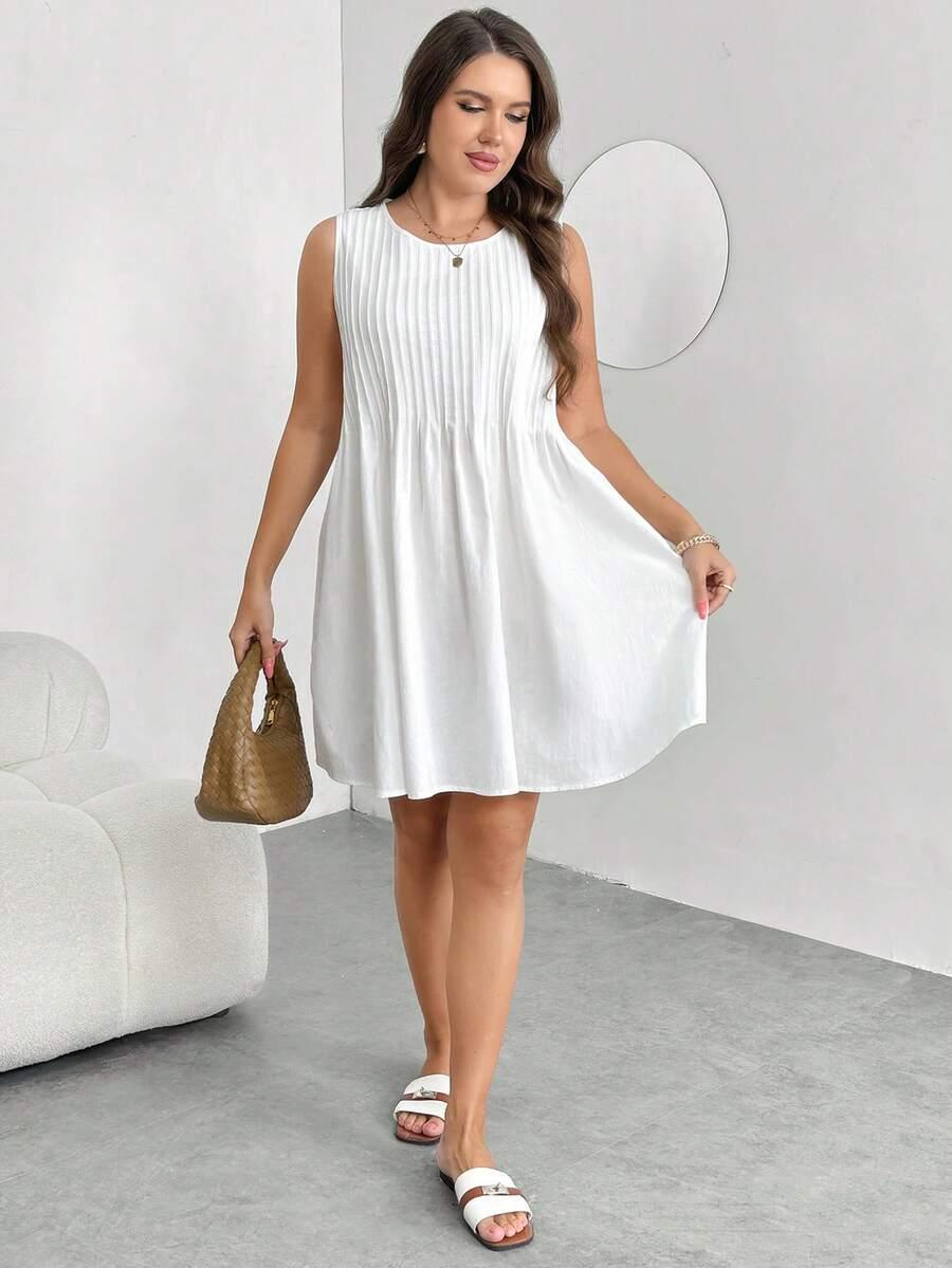 SHEIN BIAŁA SUKIENKA PRZED KOLANO S06__XXL