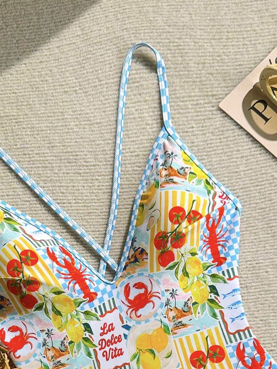SWIM VCAY JEDNOCZĘŚCIOWY STRÓJ KĄPIELOWY PRINT S09__L
