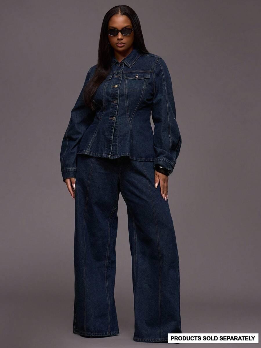 MUSERA GRANATOWE SPODNIE JEANS S06__52
