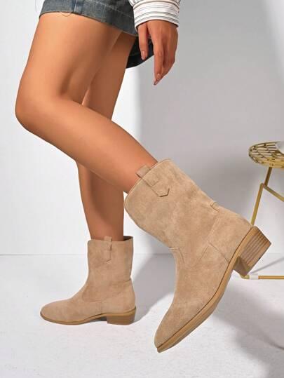 SHEIN BEŻOWE BOTKI OBCAS S06__37,5