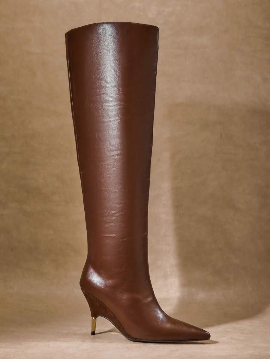 SHEIN BRĄZOWE KOZAKI OBCAS W01__39,5