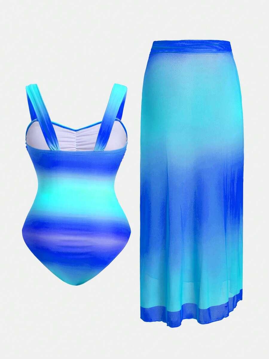 SWIM OASIS JEDNOCZĘŚCIOWY STRÓJ KĄPIELOWY SPÓDNICA KOMPLET S09__XXL