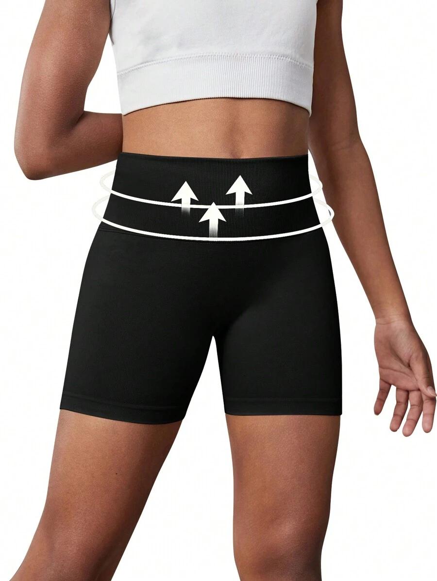 SHEIN CZARNE SPODENKI SPORTOWE S06__134-140