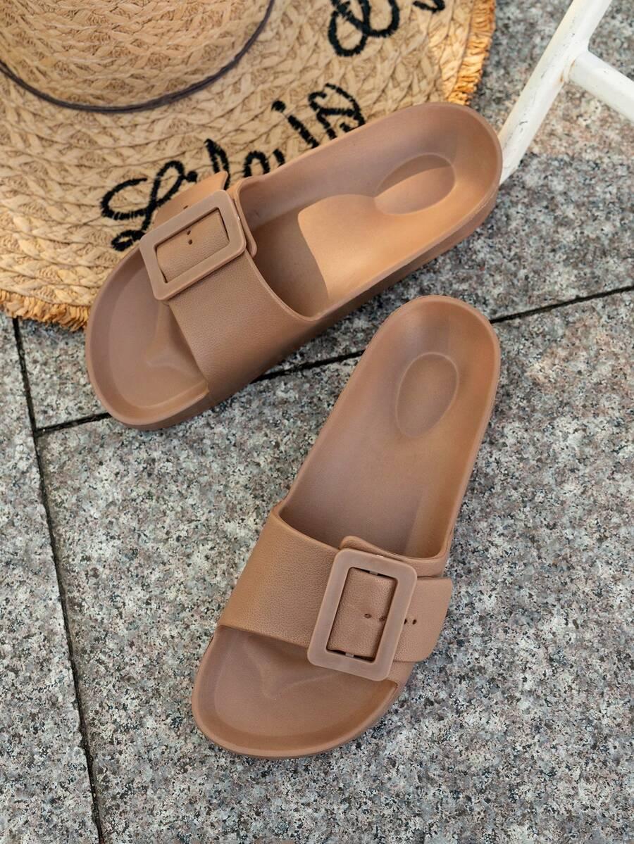 SHEIN BRĄZOWE KLAPKI CASUAL S06__38