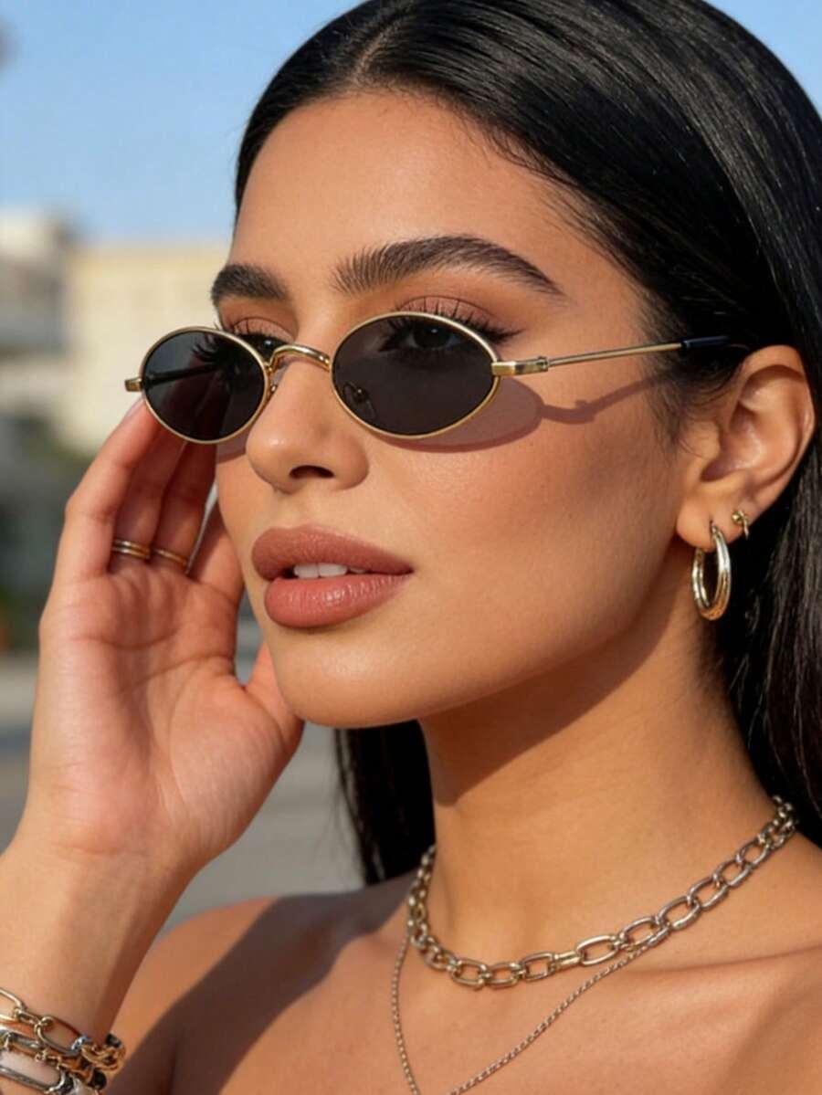 SHEIN CZARNE OKULARY PRZECIWSŁONECZNE S07