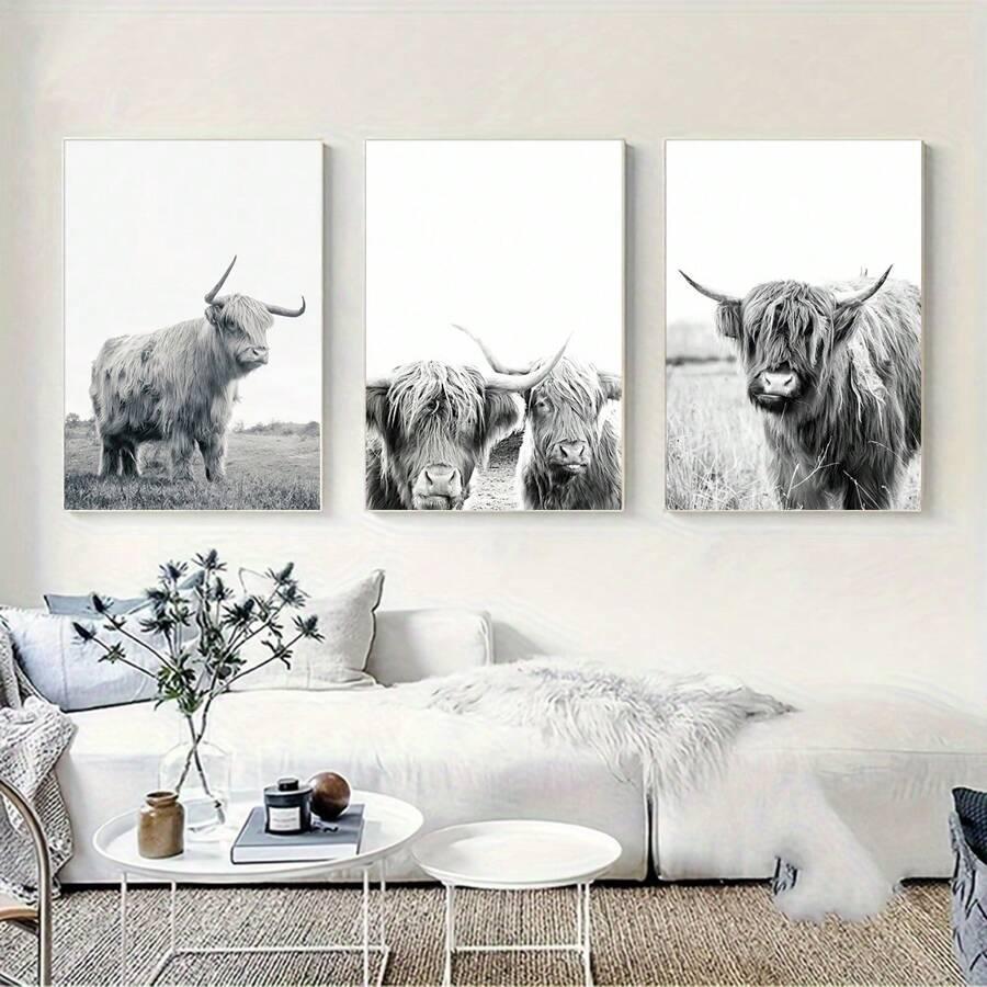 SHEIN PLAKAT NA ŚCIANĘ 3-PACK S07__30X40