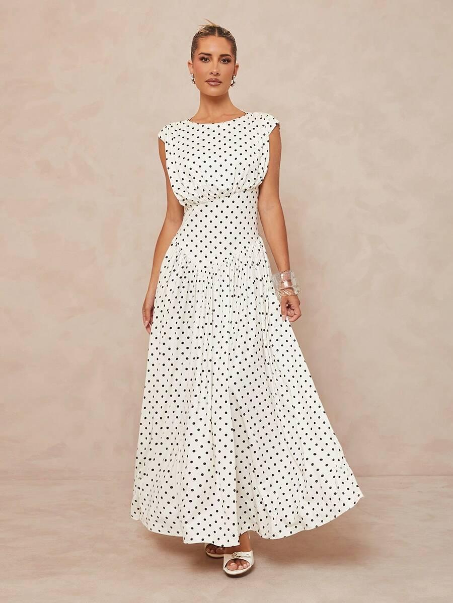 LUMALEX MAXI SUKIENKA GROSZKI S06__XS