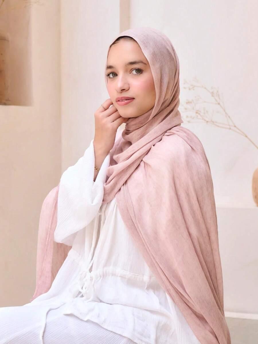 SHEIN RÓŻOWA CHUSTA HIDŻAB S07